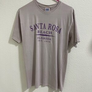 Gildan Santa Rosa Beach Tee - Purple on Tan